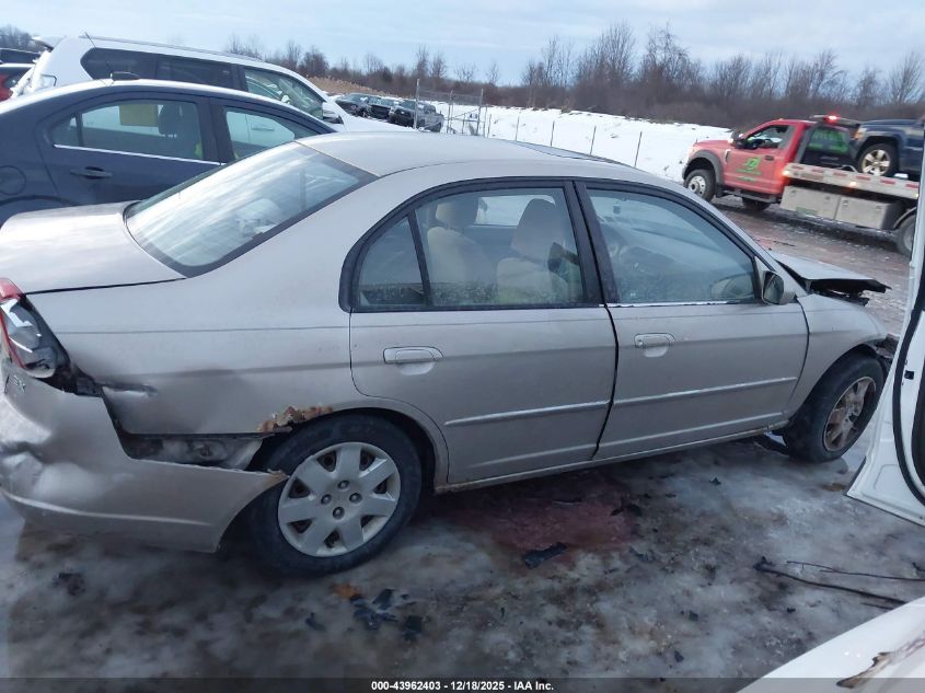 2002 Honda Civic Ex VIN: 2HGES26742H525739 Lot: 43962403