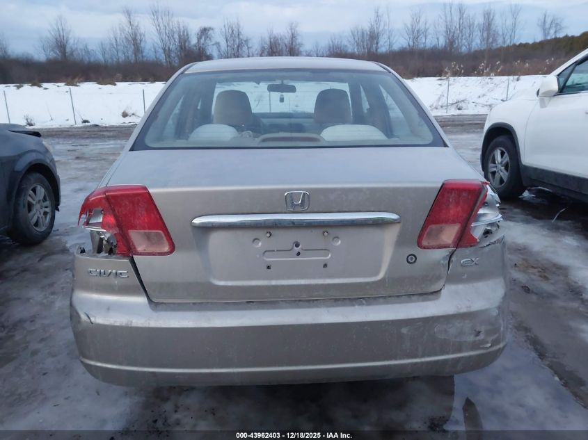 2002 Honda Civic Ex VIN: 2HGES26742H525739 Lot: 43962403