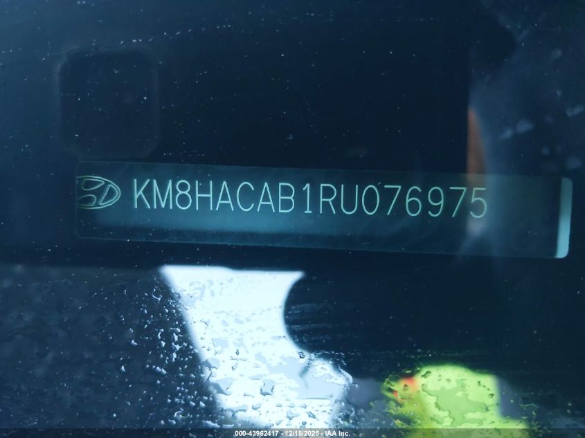 2024 Hyundai Kona Se VIN: KM8HACAB1RU076975 Lot: 43962417