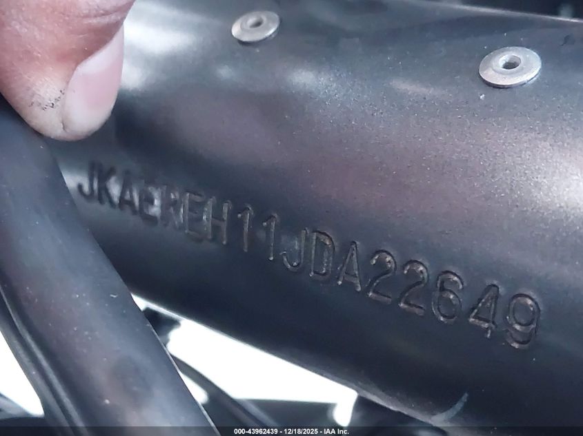 2018 Kawasaki Er650 H VIN: JKAEREH11JDA22649 Lot: 43962439