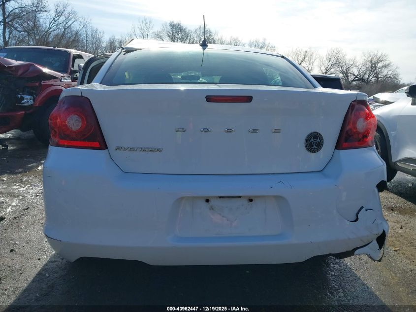 2012 Dodge Avenger Se VIN: 1C3CDZAB8CN151010 Lot: 43962447
