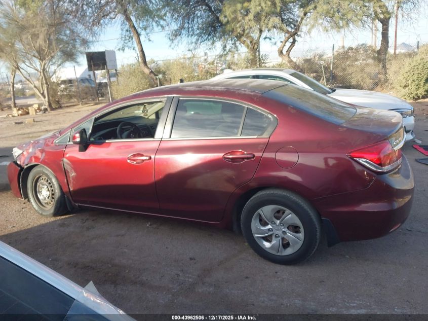 2013 Honda Civic Lx VIN: 19XFB2F50DE202627 Lot: 43962506