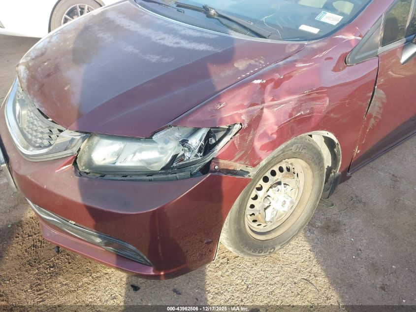 2013 Honda Civic Lx VIN: 19XFB2F50DE202627 Lot: 43962506