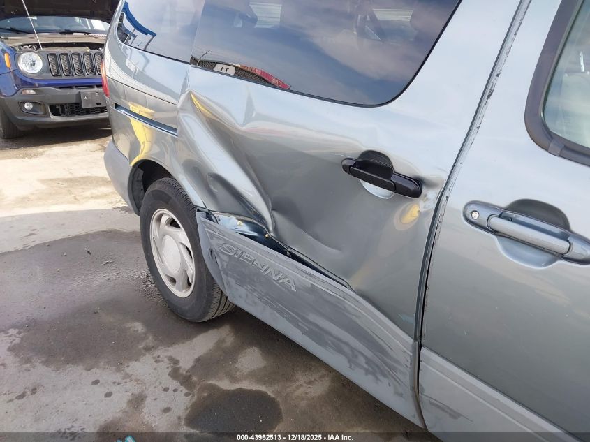 2000 Toyota Sienna Le VIN: 4T3ZF13C7YU311675 Lot: 43962513