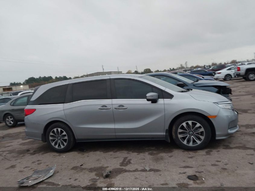 2022 Honda Odyssey Ex-L VIN: 5FNRL6H77NB006115 Lot: 43962515