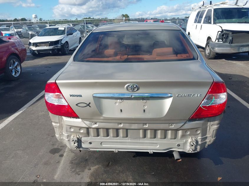 2004 Toyota Camry Le VIN: JTDBE32K540297668 Lot: 43962551
