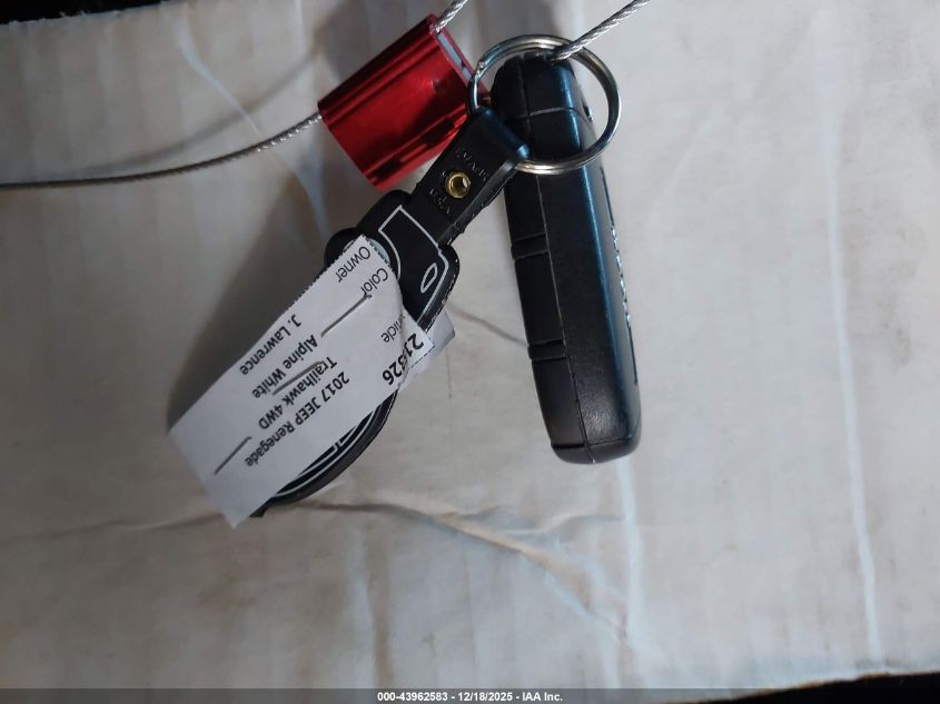 2017 Jeep Renegade Trailhawk 4X4 VIN: ZACCJBCB5HPG66909 Lot: 43962583