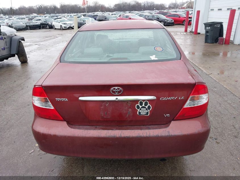 2004 Toyota Camry Le V6 VIN: 4T1BF30K04U077830 Lot: 43962693