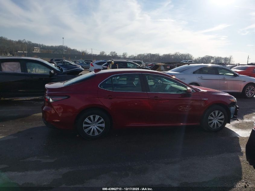 2021 Toyota Camry Le Hybrid VIN: 4T1C31AK2MU551230 Lot: 43962713