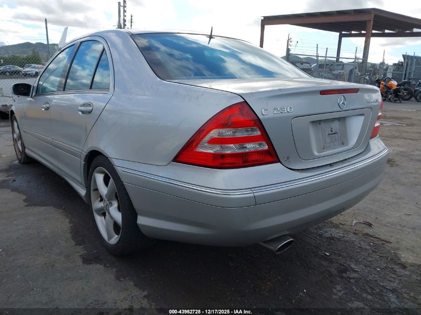 2005 Mercedes-Benz C 230 Kompressor Sport VIN: WDBRF40J95F690260 Lot: 43962728
