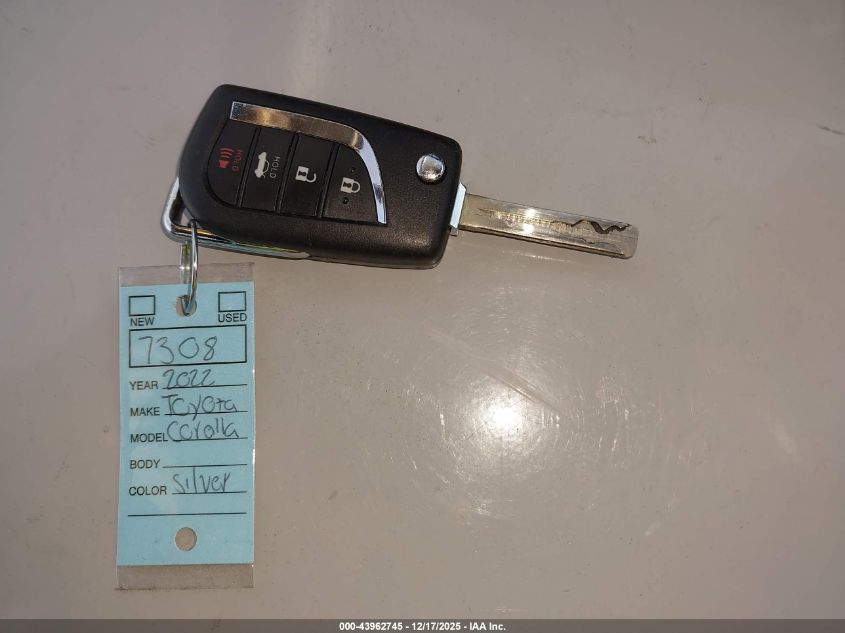 2022 Toyota Corolla Le VIN: JTDEPMAE1N3029550 Lot: 43962745