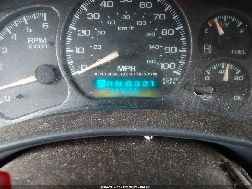 2001 GMC Sierra 1500Hd Sle VIN: 1GTGK13UX1F180289 Lot: 43962757