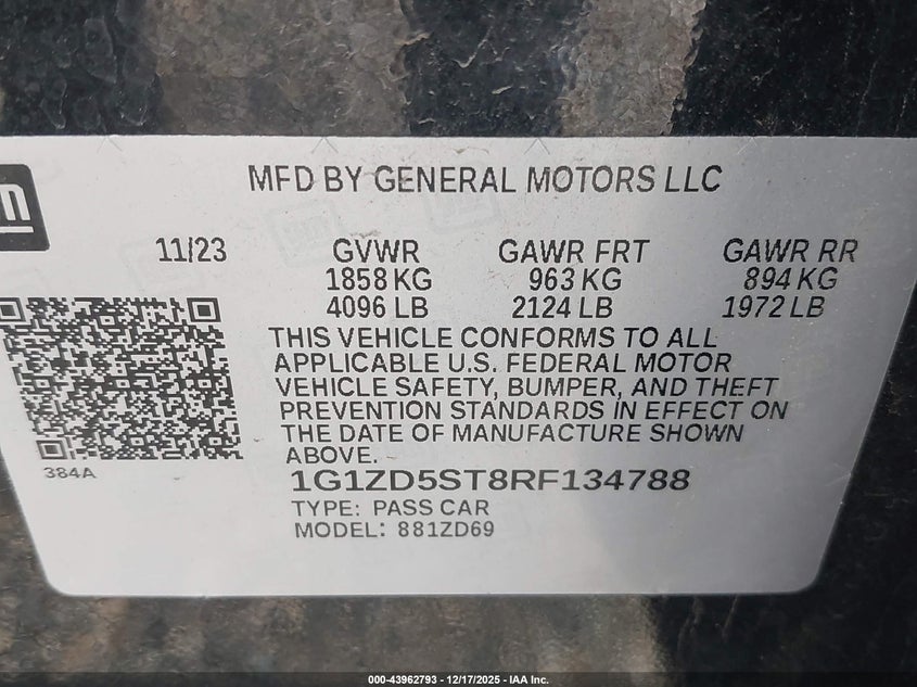 1G1ZD5ST8RF134788 2024 CHEVROLET MALIBU photo no. 9