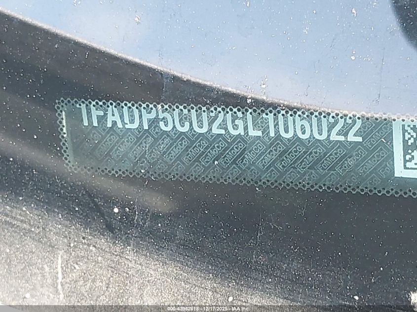 2016 Ford C-Max Energi Sel VIN: 1FADP5CU2GL106022 Lot: 43962818