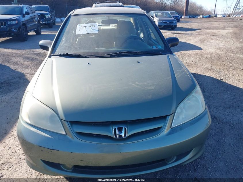 2004 Honda Civic Vp VIN: 2HGES16354H537182 Lot: 43962879