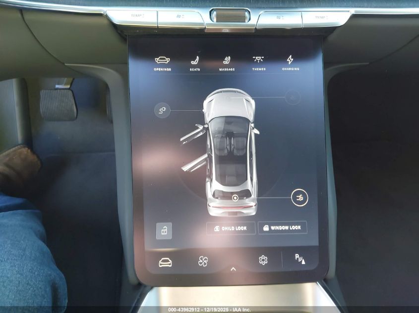 2025 Lucid Air Pure VIN: 50EA1PGA9SA007773 Lot: 43962912