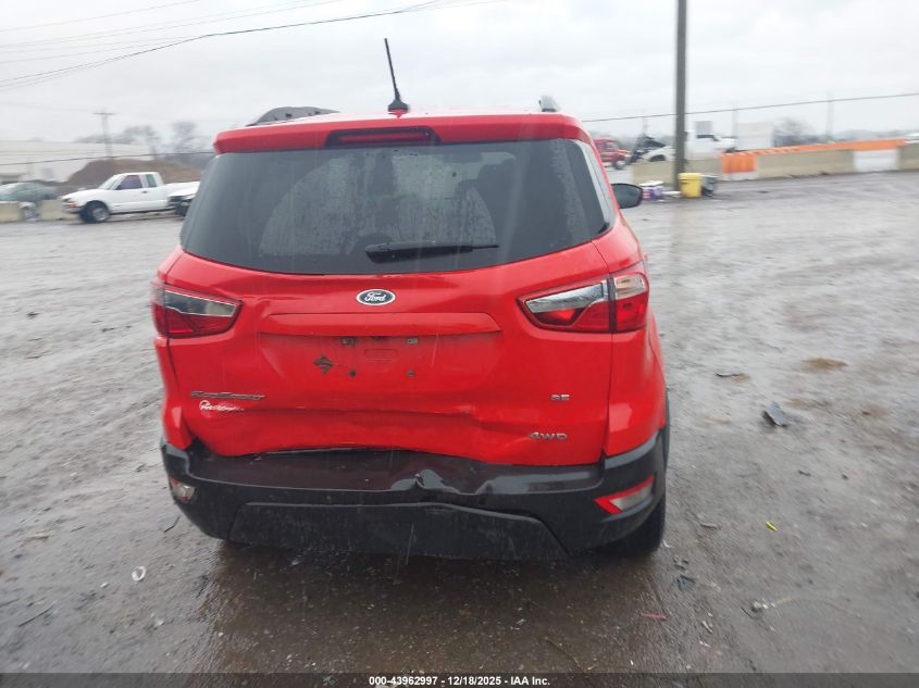 2020 Ford Ecosport Se VIN: MAJ6S3GL8LC391834 Lot: 43962997