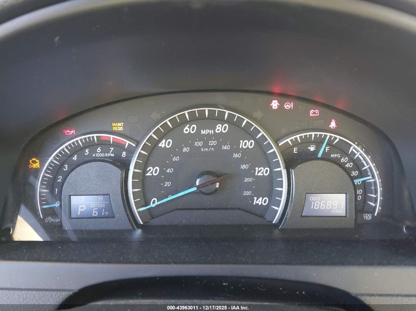 2012 Toyota Camry Xle V6 VIN: 4T1BK1FK2CU505807 Lot: 43963011