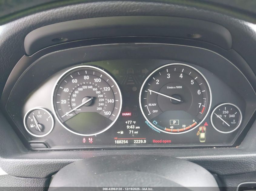 2014 BMW 320I VIN: WBA3B1G59ENS77235 Lot: 43963138