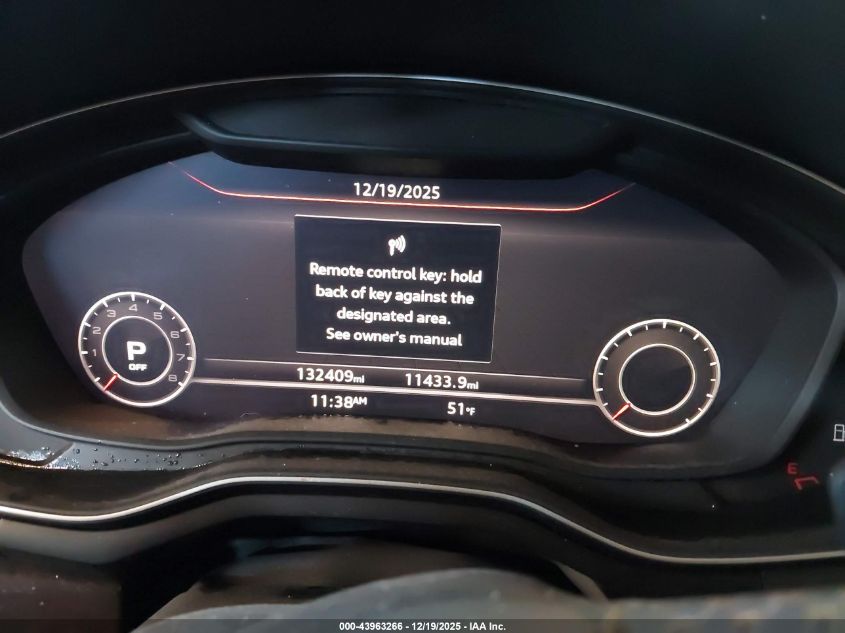 2018 Audi A4 Allroad 2.0T Premium/2.0T Tech Premium VIN: WA18NAF4XJA167704 Lot: 43963266