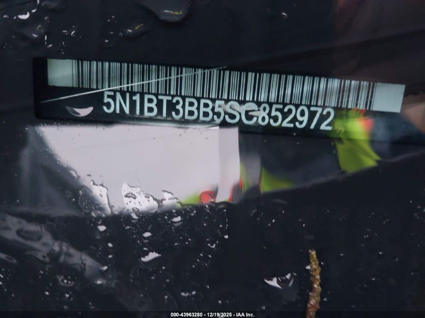 2025 Nissan Rogue Rock Creek VIN: 5N1BT3BB5SC852972 Lot: 43963280