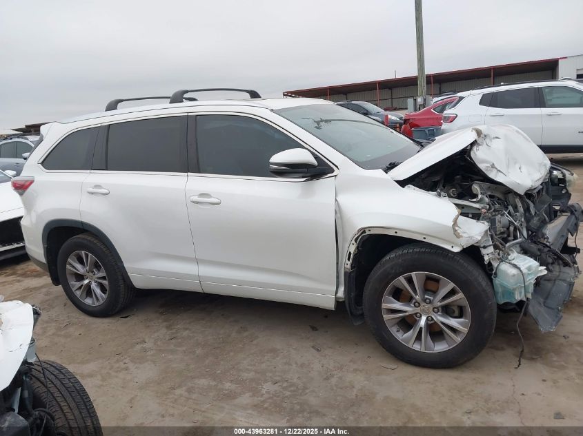 2014 Toyota Highlander Xle V6 VIN: 5TDKKRFH8ES026936 Lot: 43963281