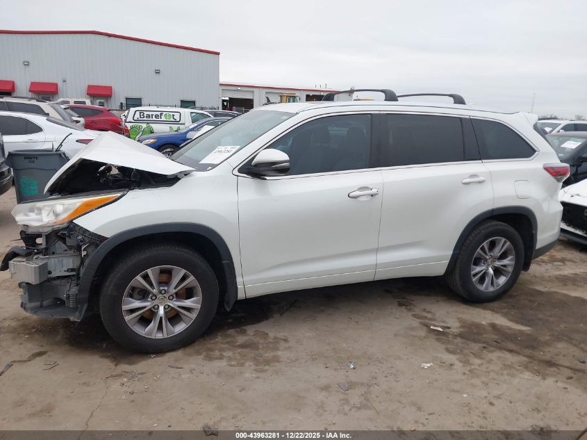 2014 Toyota Highlander Xle V6 VIN: 5TDKKRFH8ES026936 Lot: 43963281