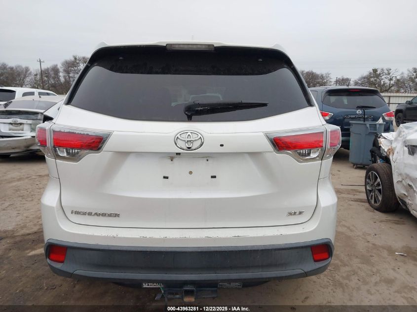 2014 Toyota Highlander Xle V6 VIN: 5TDKKRFH8ES026936 Lot: 43963281