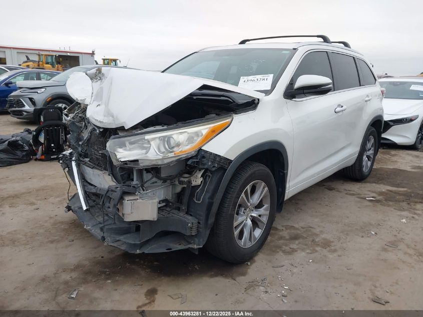 2014 Toyota Highlander Xle V6 VIN: 5TDKKRFH8ES026936 Lot: 43963281