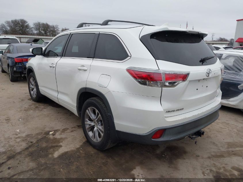 2014 Toyota Highlander Xle V6 VIN: 5TDKKRFH8ES026936 Lot: 43963281