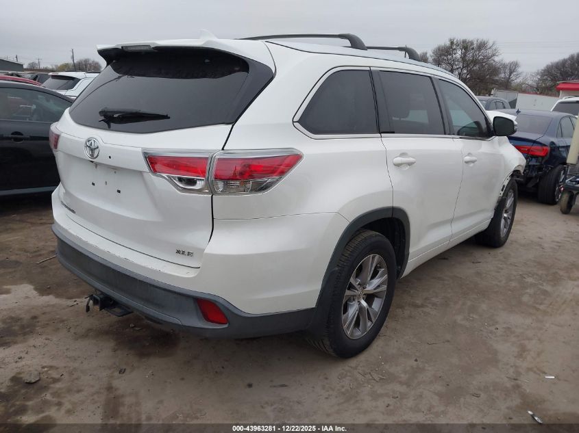 2014 Toyota Highlander Xle V6 VIN: 5TDKKRFH8ES026936 Lot: 43963281