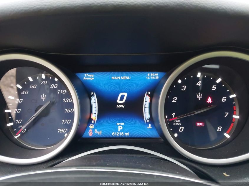 2018 Maserati Ghibli VIN: ZAM57XSA0J1275908 Lot: 43963326