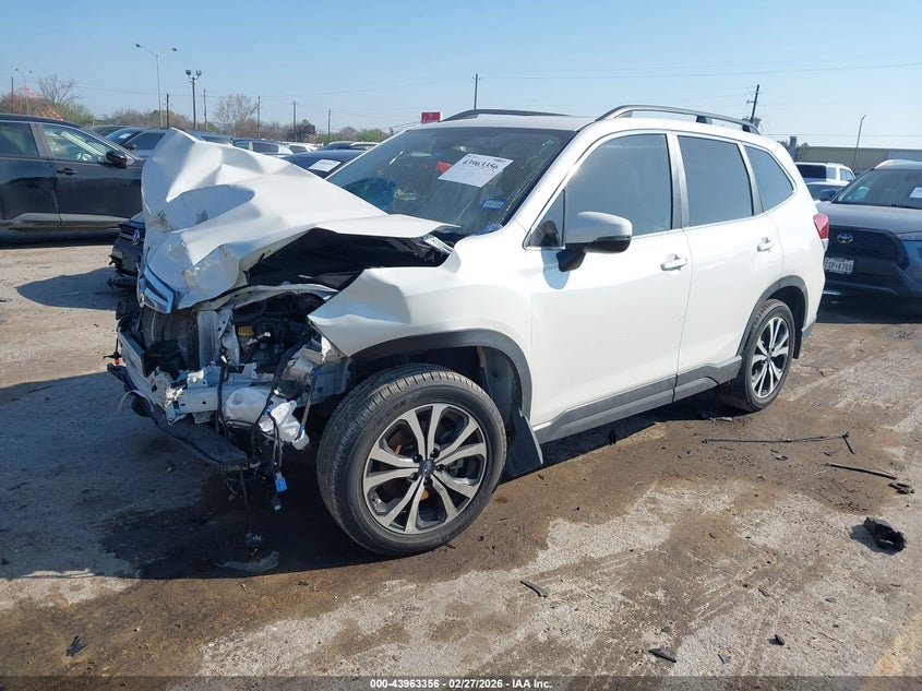 Vin: jf2skaucxkh557517, lot: 44459014, subaru forester limited 20192