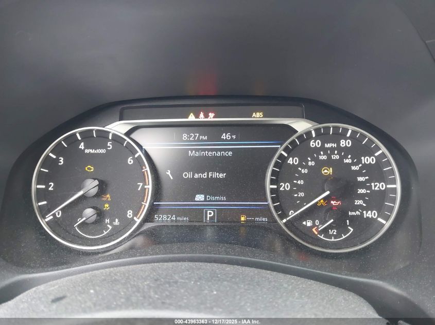 2022 Nissan Altima Sr Fwd VIN: 1N4BL4CV8NN424587 Lot: 43963363