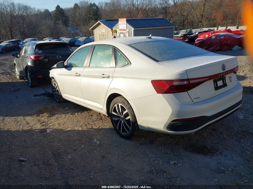 2025 Volkswagen Jetta 1.5T Se VIN: 3VW7X7BU1SM057680 Lot: 43963397