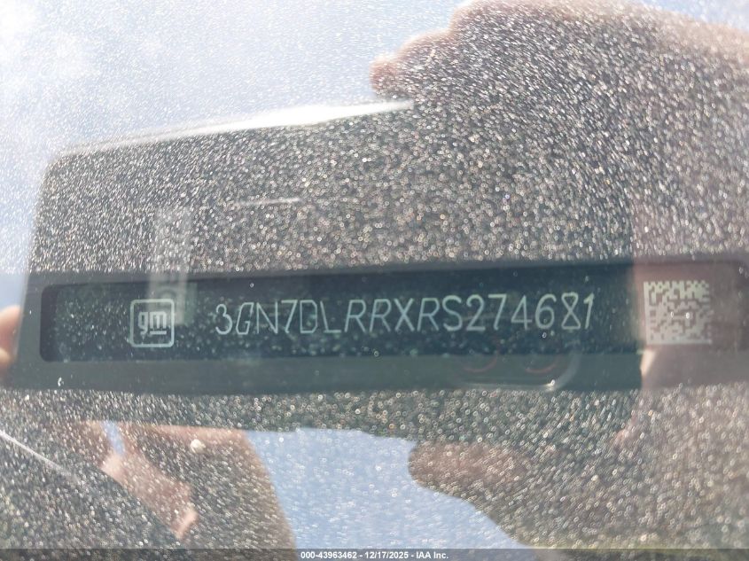 2024 Chevrolet Equinox Ev Lt VIN: 3GN7DLRRXRS274681 Lot: 43963462