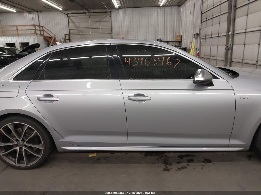 2018 Audi S4 3.0T Premium Plus VIN: WAUB4AF42JA066538 Lot: 43963467