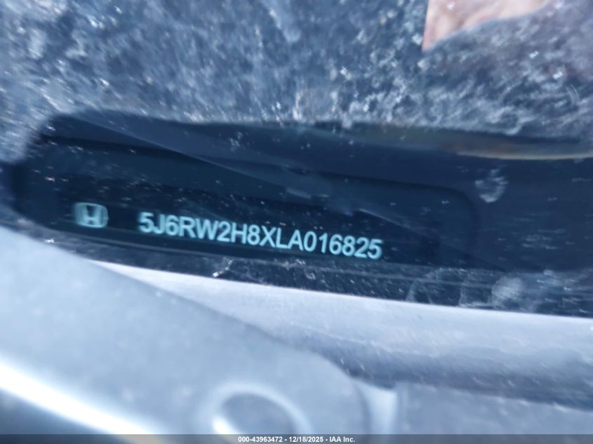 2020 Honda Cr-V Awd Ex-L VIN: 5J6RW2H8XLA016825 Lot: 43963472