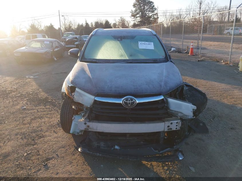 2014 Toyota Highlander Limited Platinum V6 VIN: 5TDDKRFH3ES026626 Lot: 43963482