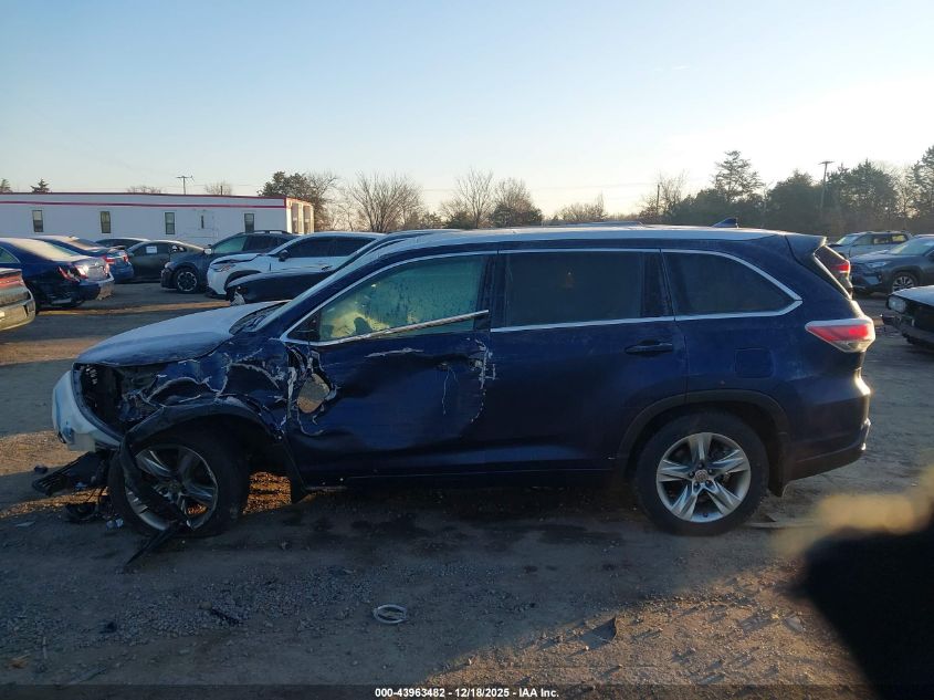 2014 Toyota Highlander Limited Platinum V6 VIN: 5TDDKRFH3ES026626 Lot: 43963482