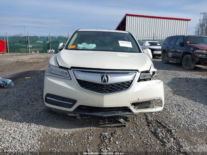 2014 Acura Mdx VIN: 5FRYD4H28EB038619 Lot: 43963496