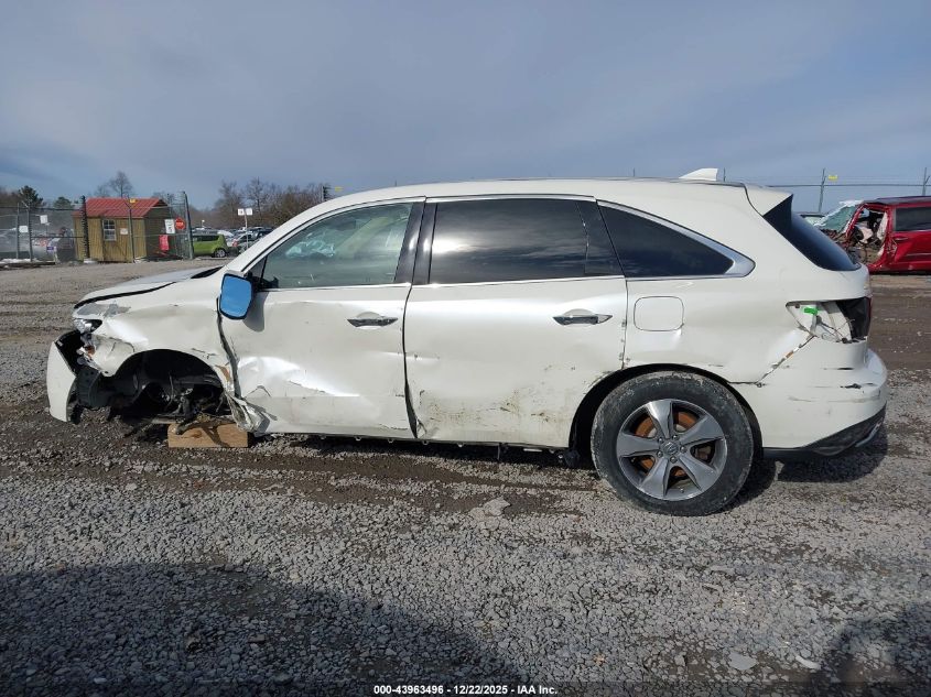 2014 Acura Mdx VIN: 5FRYD4H28EB038619 Lot: 43963496