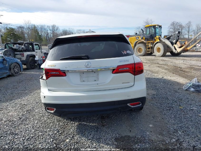 2014 Acura Mdx VIN: 5FRYD4H28EB038619 Lot: 43963496