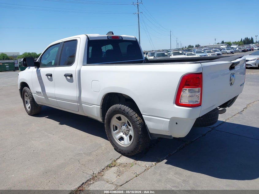 Vin: 1c6rrfcg8mn697359, lot: 44459163, ram 1500 tradesman  4x4 6'4 box 20213