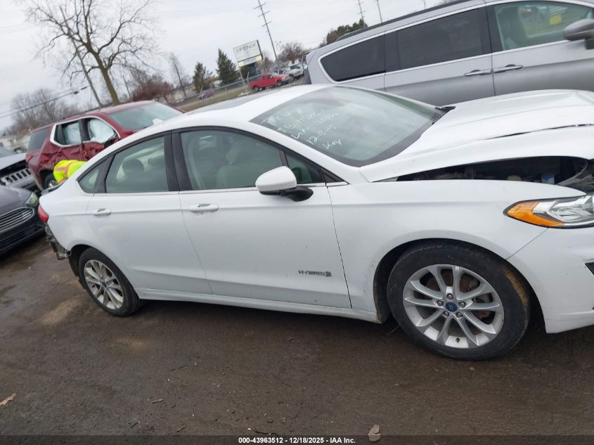 2019 Ford Fusion Hybrid Se VIN: 3FA6P0LU9KR169222 Lot: 43963512