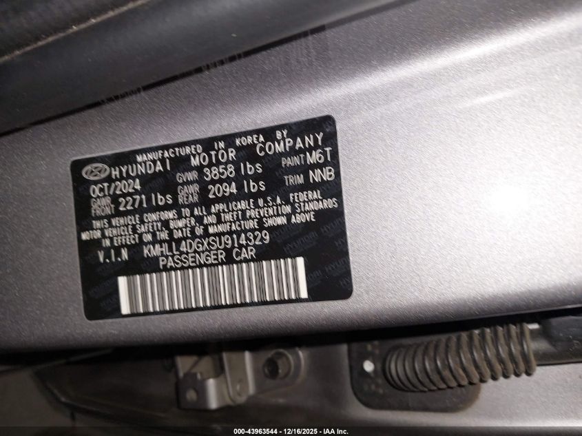 2025 Hyundai Elantra Se VIN: KMHLL4DGXSU914329 Lot: 43963544