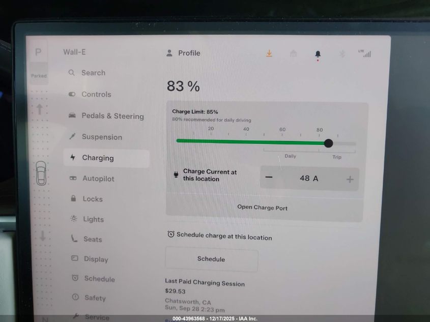 2023 Tesla Model S Dual Motor All-Wheel Drive/Standard Range VIN: 5YJSA1E50PF521926 Lot: 43963568