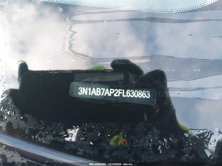 2015 Nissan Sentra Fe+ S/S/Sl/Sr/Sv VIN: 3N1AB7AP2FL630863 Lot: 43963669