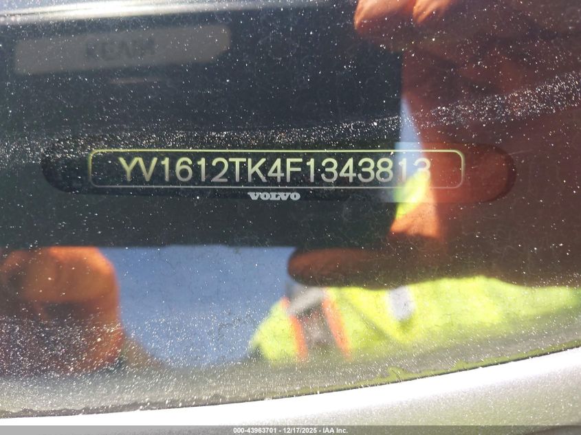2015 Volvo S60 T5 Premier VIN: YV1612TK4F1343813 Lot: 43963701