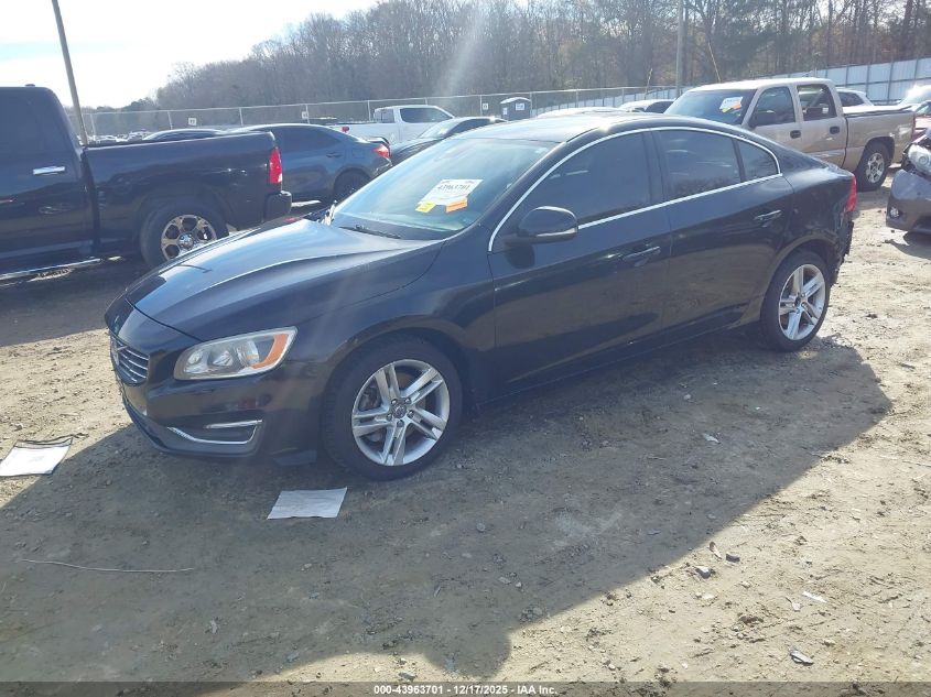 2015 Volvo S60 T5 Premier VIN: YV1612TK4F1343813 Lot: 43963701